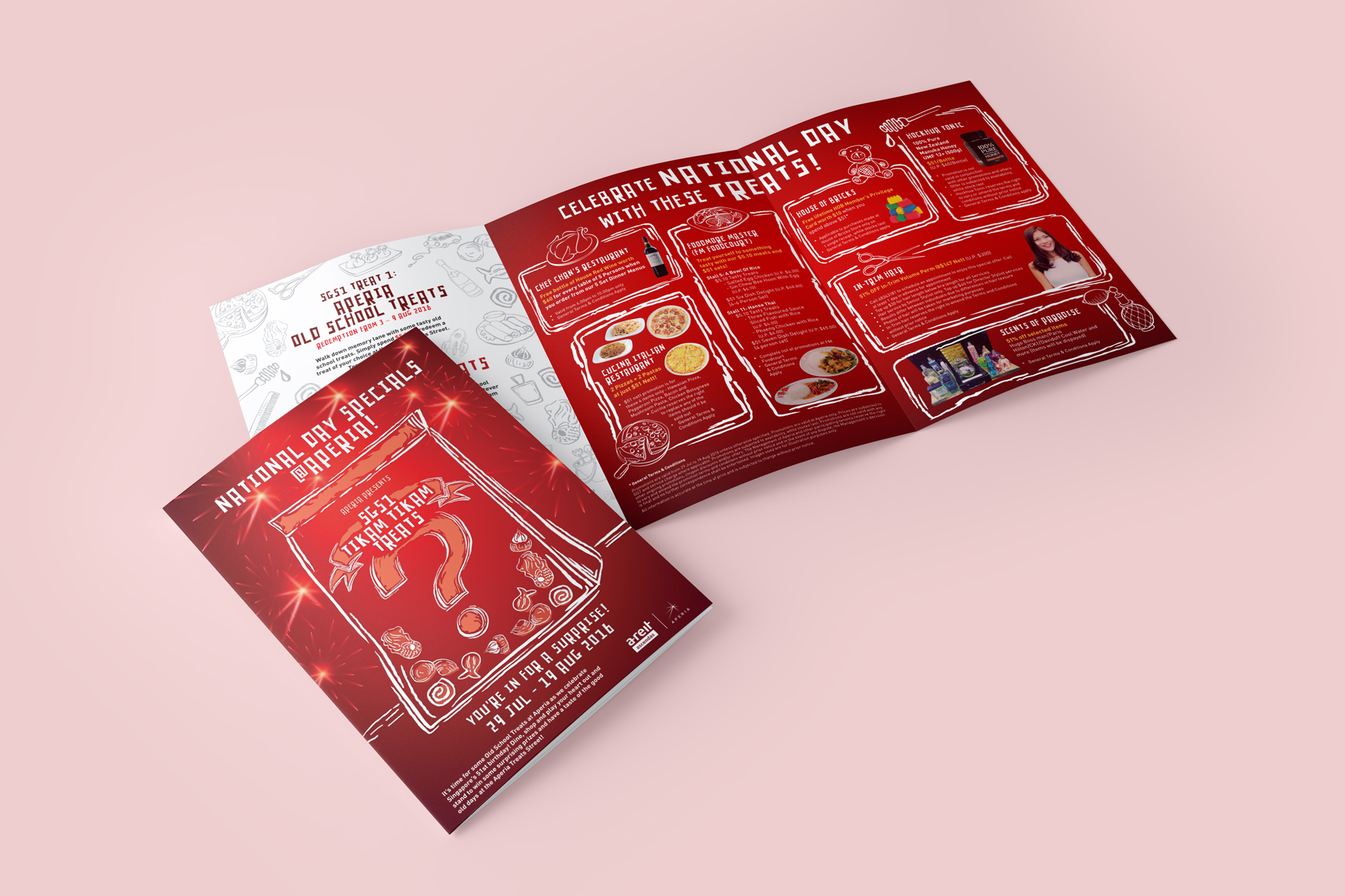 Aperia Mall Tikam Tikam Brochure Cover and Inside Pages
