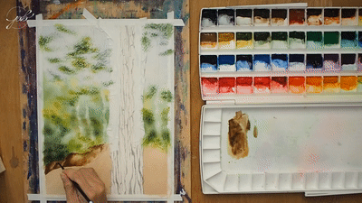 Bark Painting Step 1C