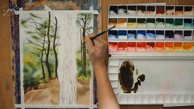 Bark Painting Step 1D