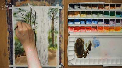 Bark Painting Step 1E