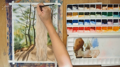 Bark Painting Step 2B
