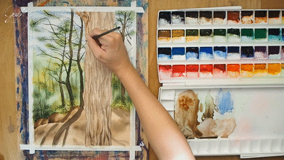Bark Painting Step 2D
