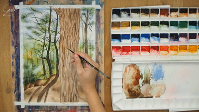Bark Painting Step 2F