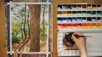 Bark Painting Step 2H