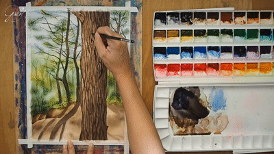 Bark Painting Step 2I