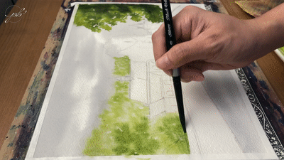 Brugge Canal Painting Step 2C