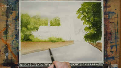 Brugge Canal Painting Step 3B