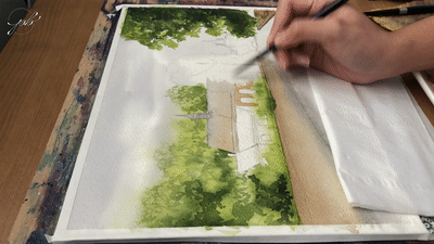 Brugge Canal Painting Step 4A