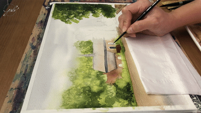 Brugge Canal Painting Step 4B