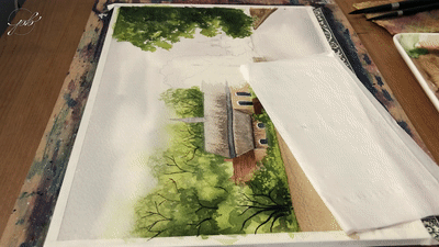 Brugge Canal Painting Step 4D