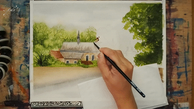 Brugge Canal Painting Step 5A