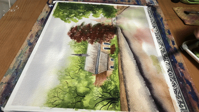 Brugge Canal Painting Step 7C