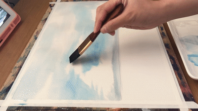 Moody Seascape painting Step1