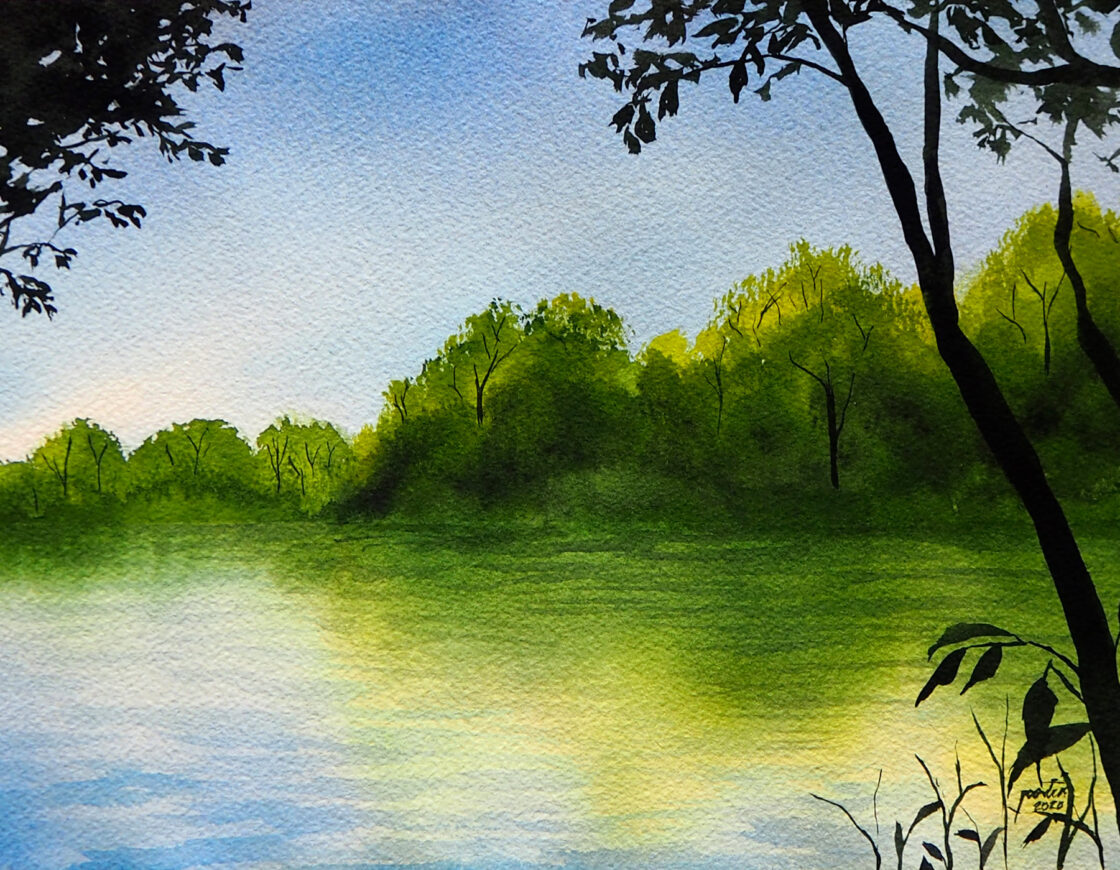 Lower Peirce Reservoir Painting