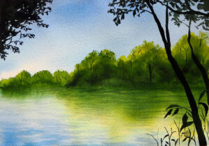 Lower Peirce Reservoir Painting