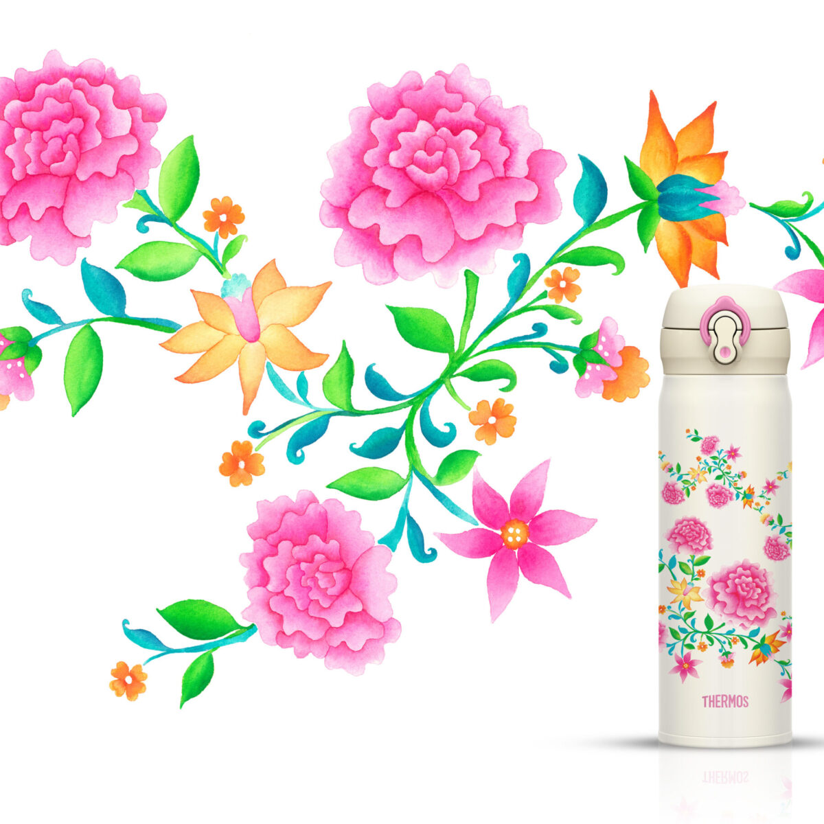 Thermos Peranakan Bottle