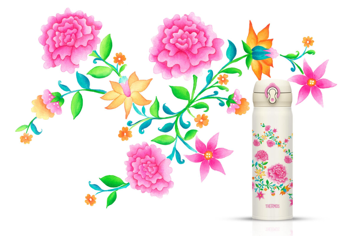 Thermos Peranakan Bottle
